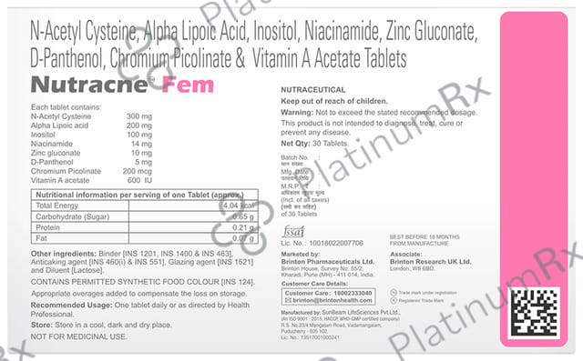 Nutracne Fem Tablet 10s