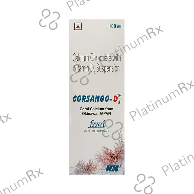 Corsango D3 200mg/200IU Oral Suspension 100ml