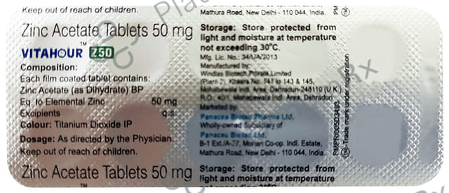 Vitahour Z50mg Tablet 10s