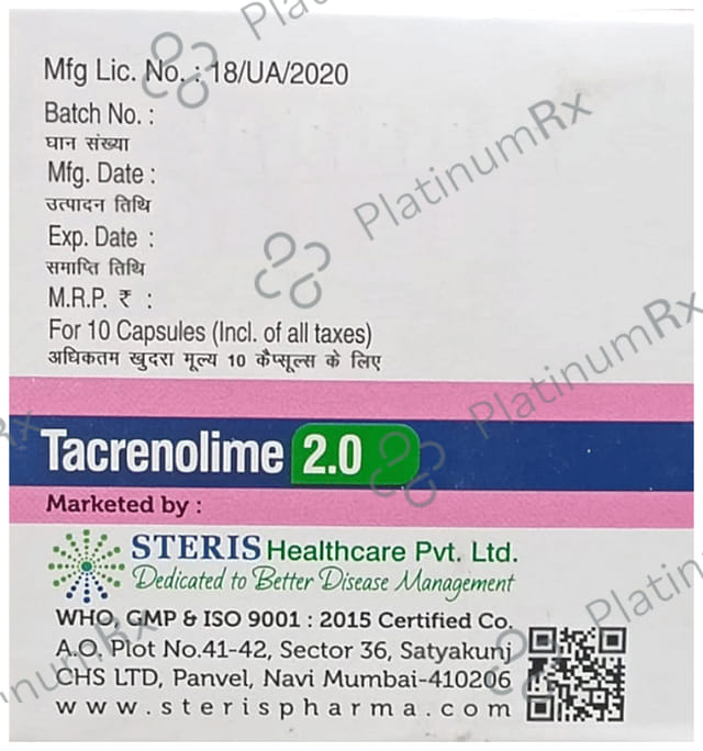 Tacrenolime 2mg Capsule 10s