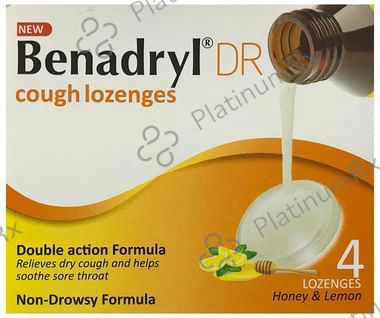 New Benadryl DR Cough Lozenges Honey+Lemon
