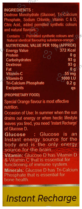 Healing Pharma Glucose D (100gm Each) Orange 1 Pack
