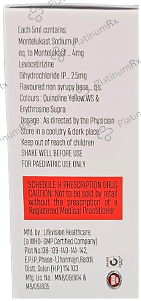 Montesave LC 2.5/4mg Syrup 60ml