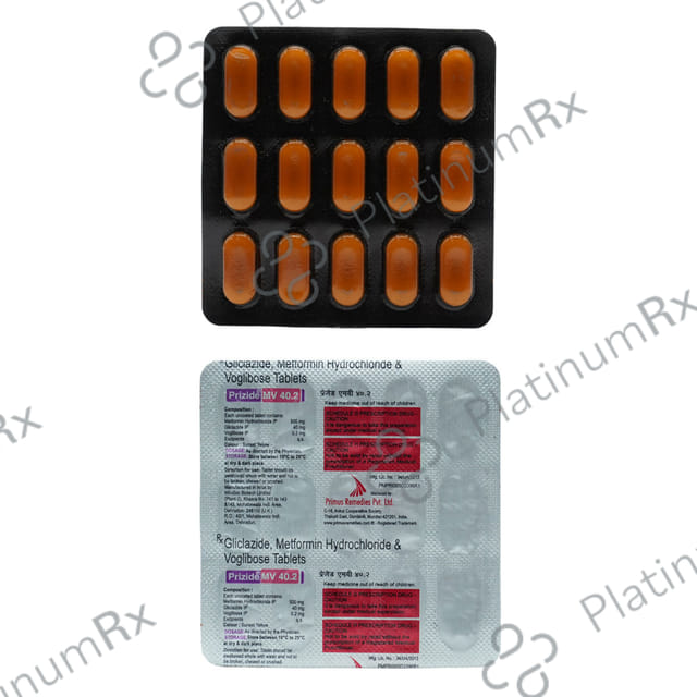 Prizide MV 40/0.2/500mg Tablet 15s