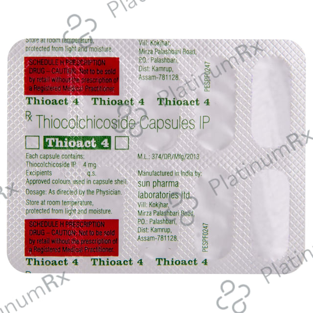 Thioact 4mg Capsule 10s