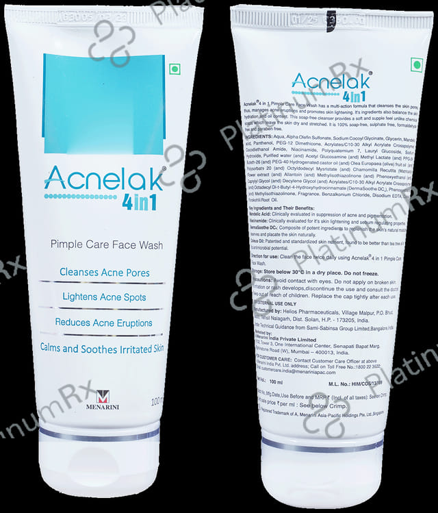 Acnelak 4in1 Pimple Clear Face Wash 100ml