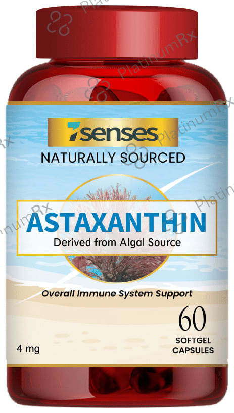 7Senses Astaxanthin 4mg Softgel Capsule (60 Each) 1 Bottle