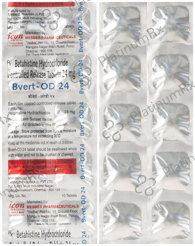 Bvert OD 24mg Tablet CR 10s
