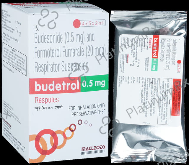 Budetrol 0.5mg/20mcg Respules 5X5ml