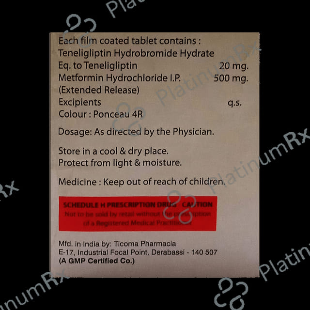 Tenigly M 500/20mg Tablet ER 10s