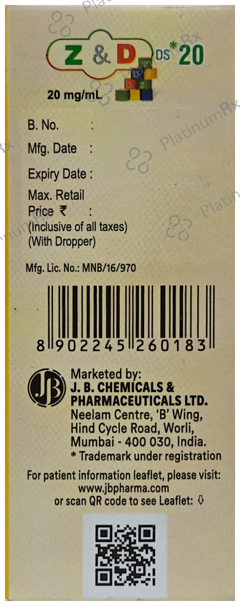 Z&D 20mg Dry Syrup 15ml