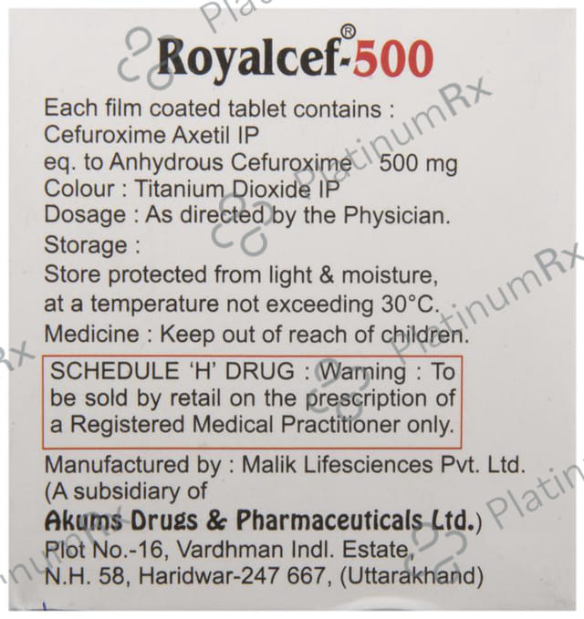 Royalcef 500mg Tablet 6s
