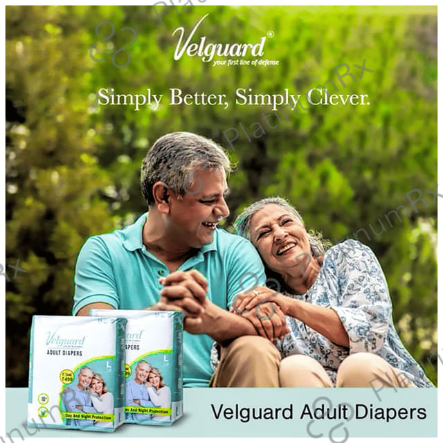 Velguard Adult Diaper, Day and Night Protection (10 Each) Large 1 Pack