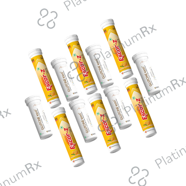 Glutone Glutone 1000 15(6)& Escor-Z 20(6) Effervescent Tablet Orange