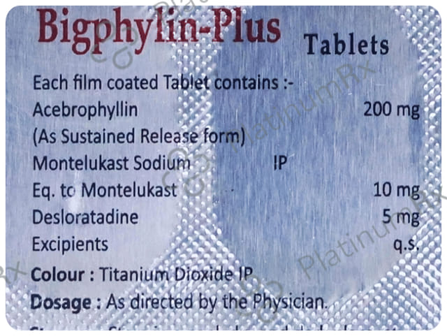 Bigphylin Plus 200/5/10mg Tablet 10s