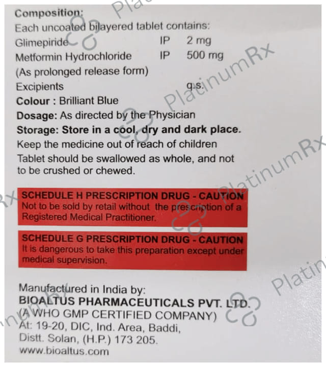 Glimper M 2/500mg Tablet PR 15s