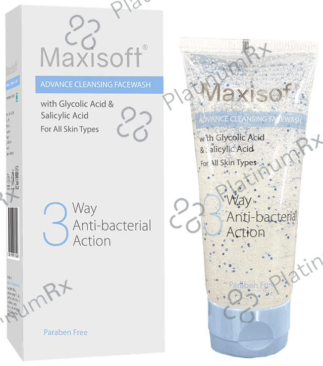 Maxisoft 3 Way Anti-Bacterial Action Advance Cleansing Face Wash (100ml Each) 2 Tubes