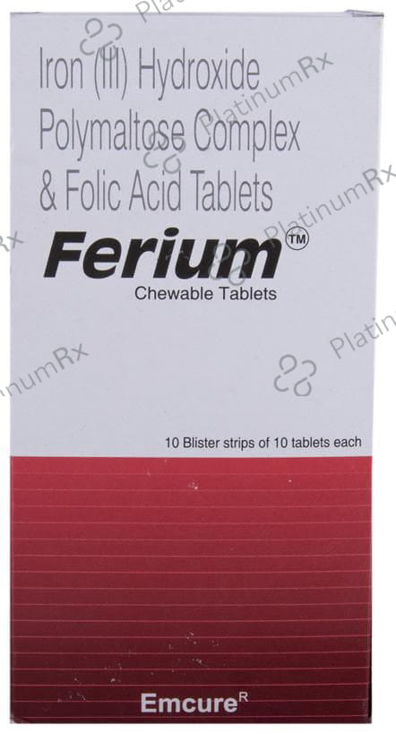 Ferium Chewable 100mg/350mcg Tablet 10s