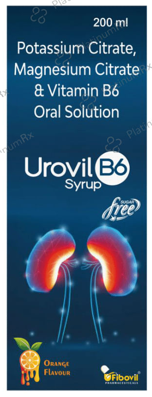 Urovil B6 Syrup Orange Sugar Free 200ml