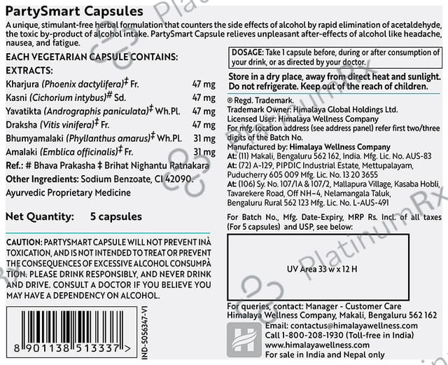 Himalaya Wellness PartySmart Capsule 5s