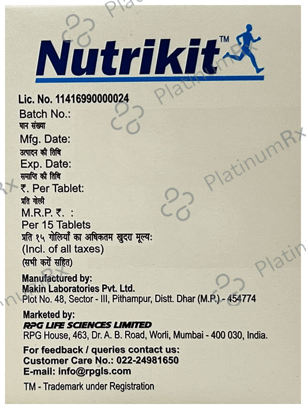 Nutrikit Tablet 15s