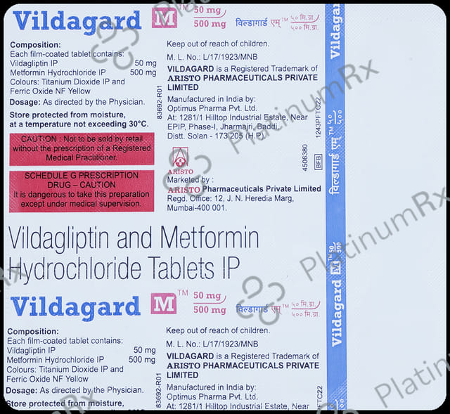 Vildagard M 500/50mg Tablet 15s