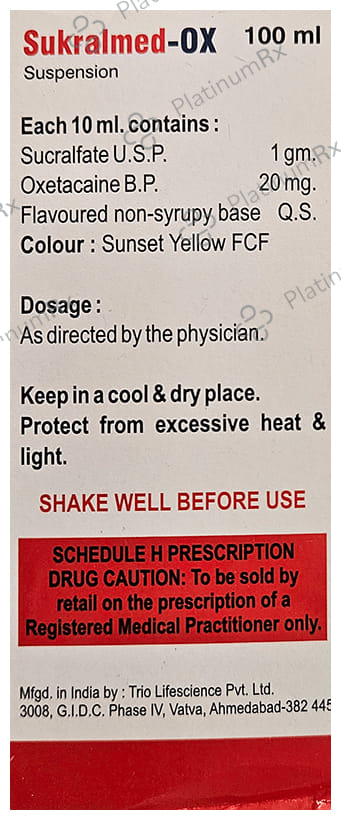 Sukralmed-OX Oral Suspension Mint Sugar Free