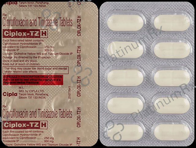 Ciplox TZ H 250/300mg Tablet 10s