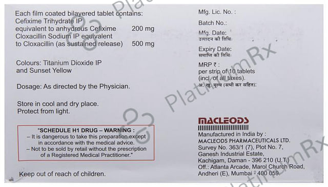 Cefolac XL 200/500mg Tablet 10s