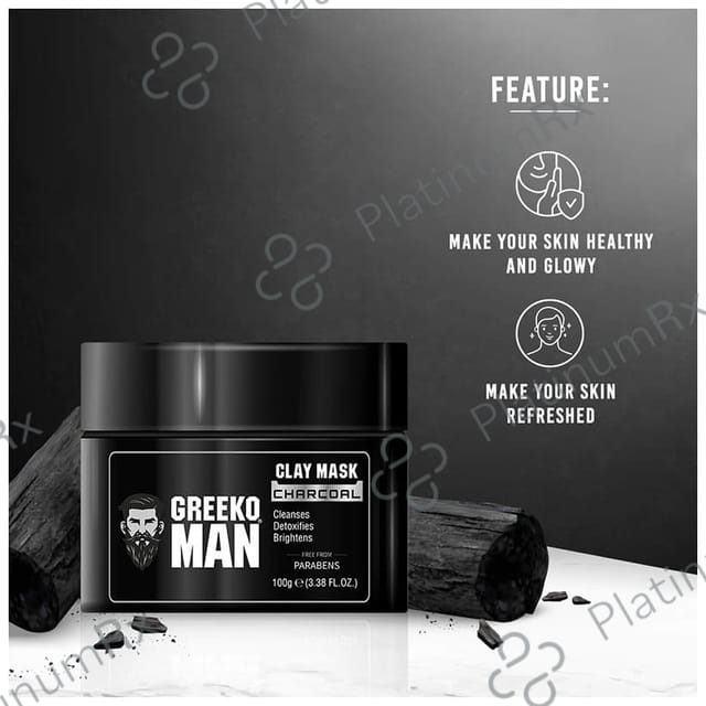 Greeko Man Charcoal Clay Mask 100gm