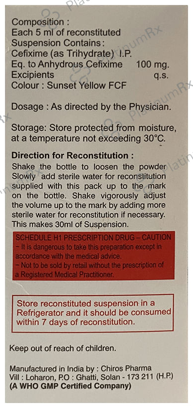 Sprocef 100 Dry Syrup