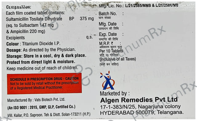 Nikacef 375mg Tablet