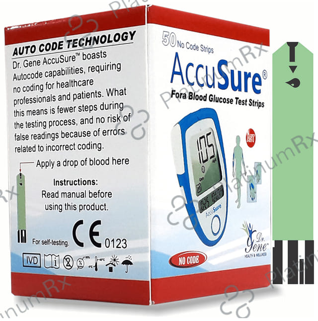 AccuSure Blood Glucose Test Strip