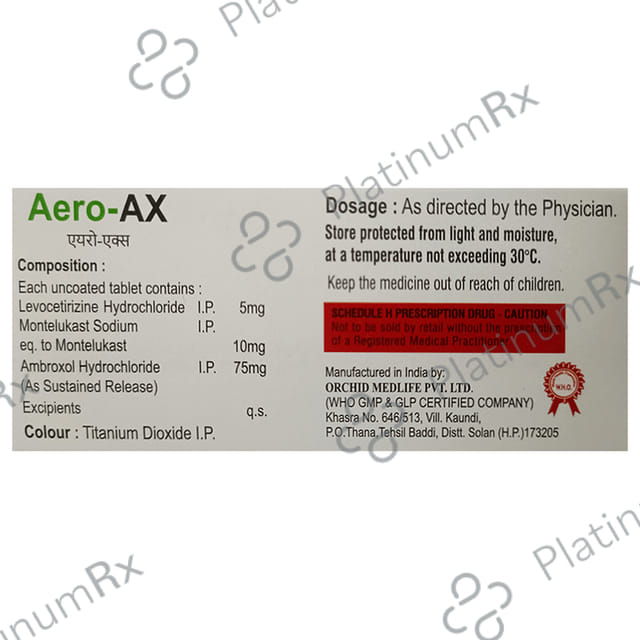 Aero AX 75/5/10mg Tablet SR 10s