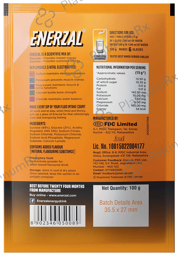 Enerzal Powder Orange 100gm