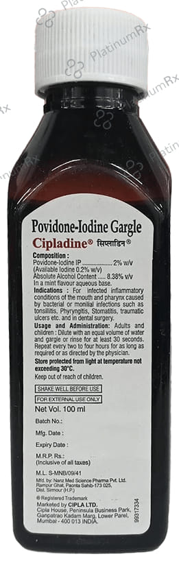 Cipladine Gargle 100ml