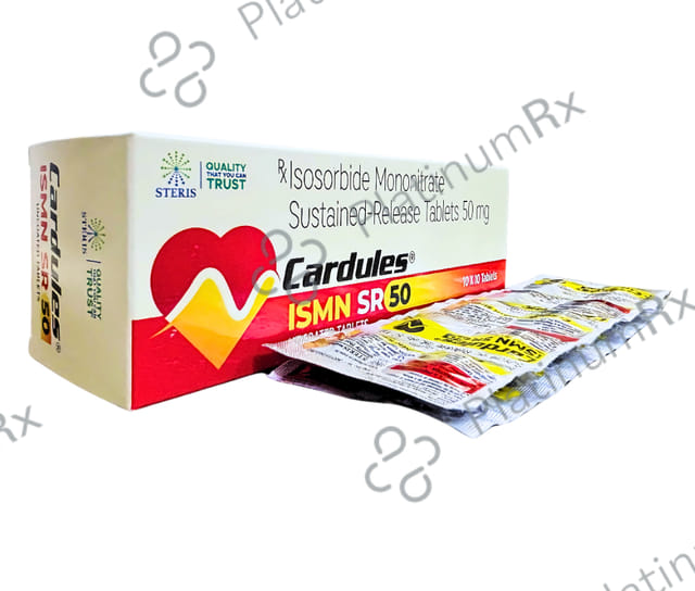 Cardules Ismn 50mg Tablet SR 10s
