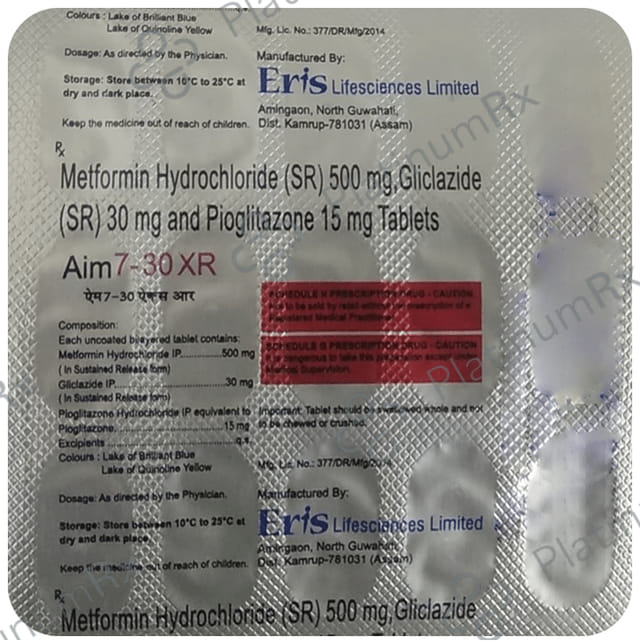 Aim7 30/15/500mg Tablet XR 15s