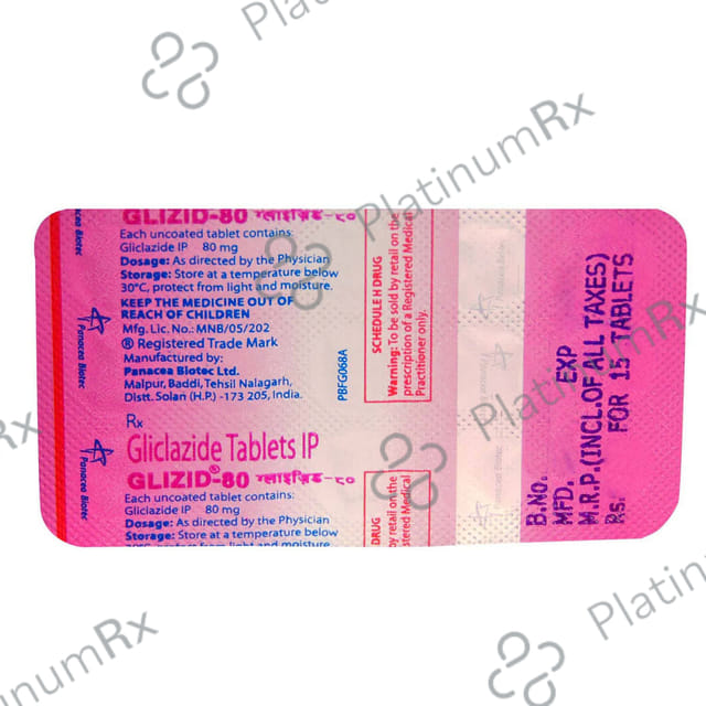 Glizid 80mg Tablet 15s