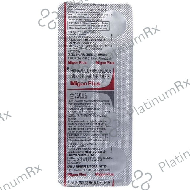 Migon Plus 10/40mg Tablet 10s