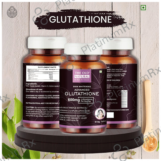 The Old Natural Glutathione 600mg Veg Tablet 30s