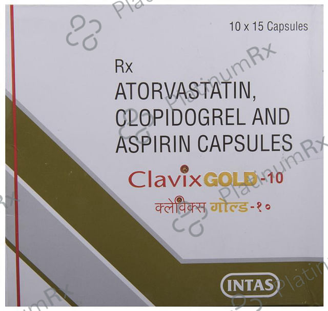 Clavix Gold 10/75/75mg Capsule 15s