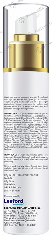 Meglow Pro Care Day Defense Transparent Sun Screen SPF 30 Gel 50ml