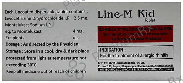 Line M Kid 2.5/4mg Tablet DT 10s