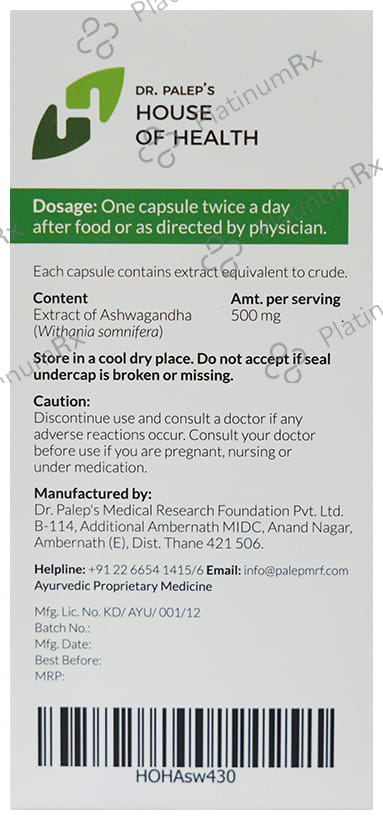 Dr. Palep's Ashwa-Gandha Capsule