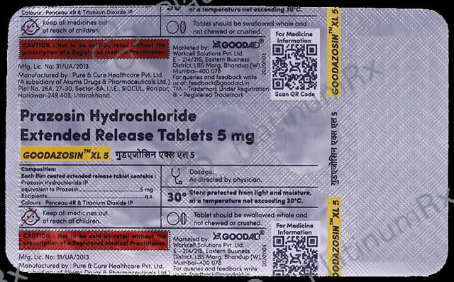 Goodazosin XL 5mg Tablet 15s