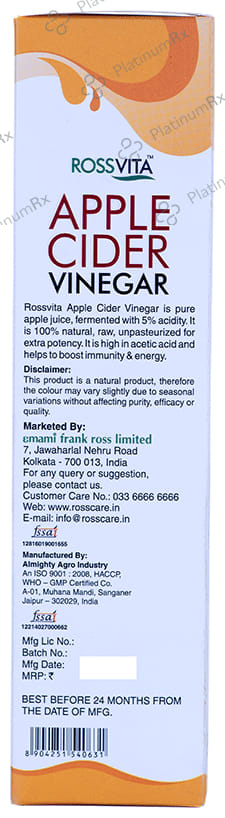 Rossvita Apple Cider Vinegar