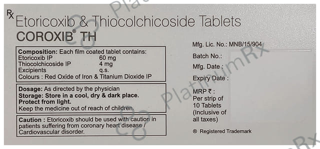 Coroxib TH 60mg/4mg Tablet