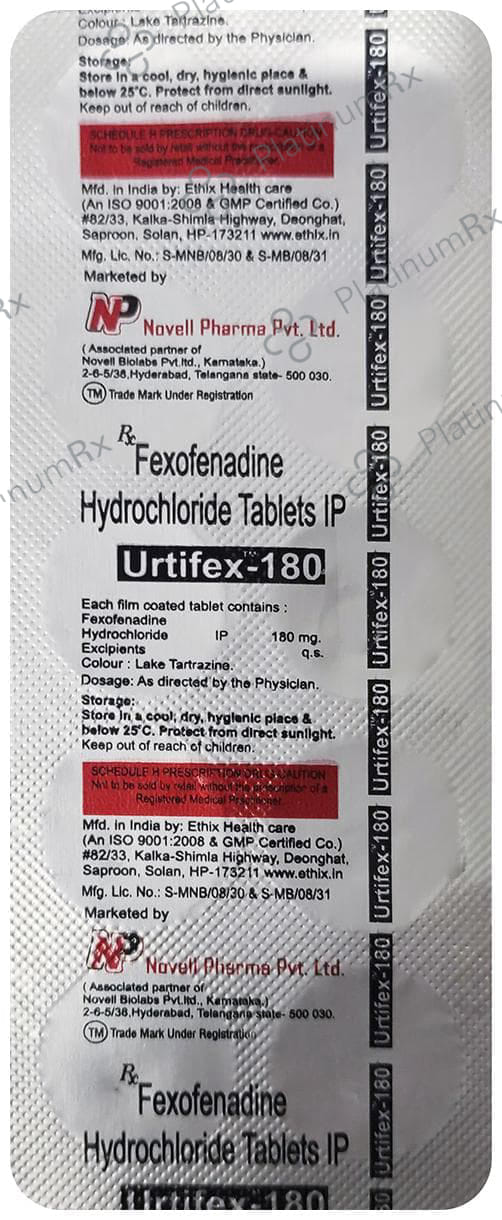 Urtifex 180mg Tablet