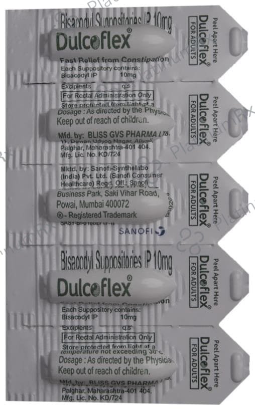 Dulcoflex 10mg Suppository 5s